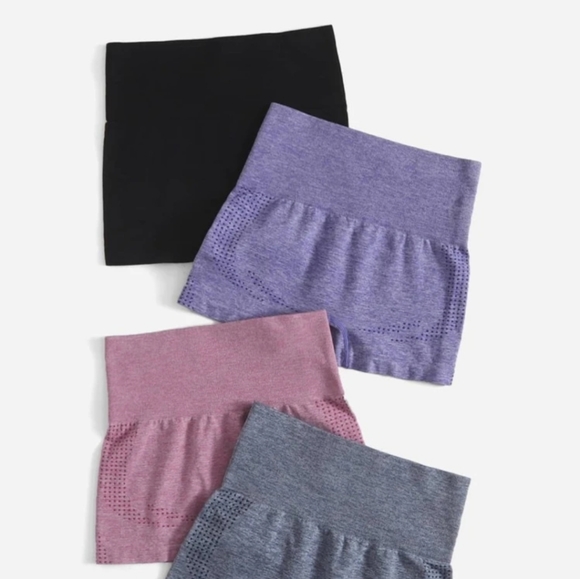 SHEIN Pants - No Longer Avail NWT 2 Pack Seamless Yoga High Stretch Wide Band Waist Shorts
